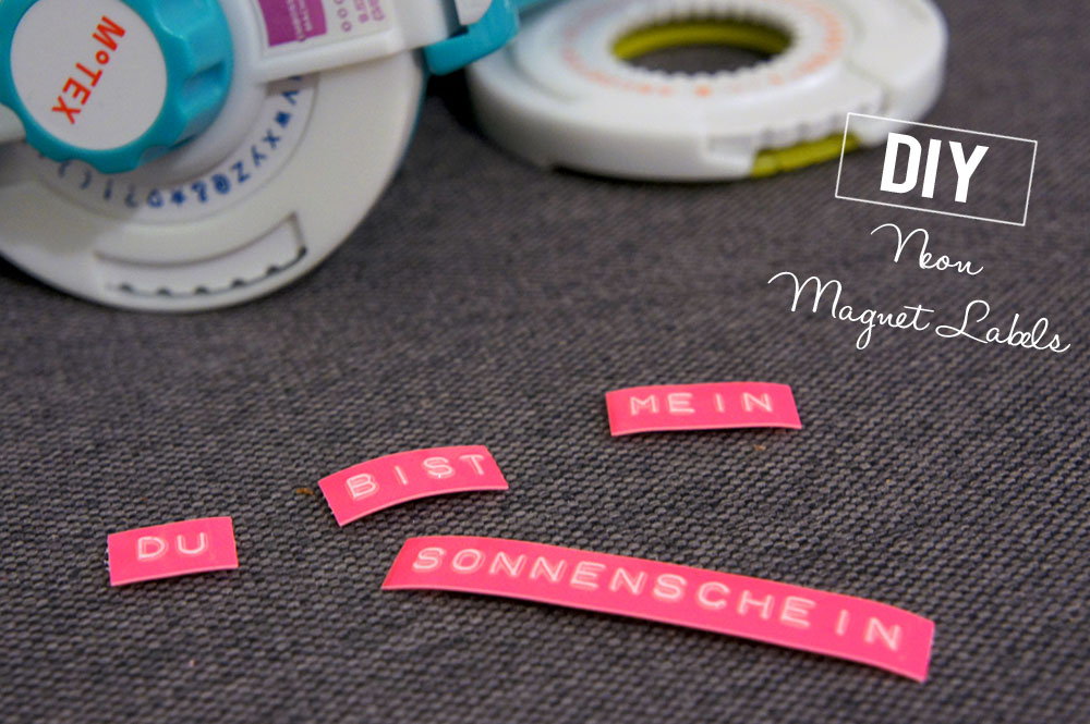 DiY Neon Magnet Labels by Orangenmond.at