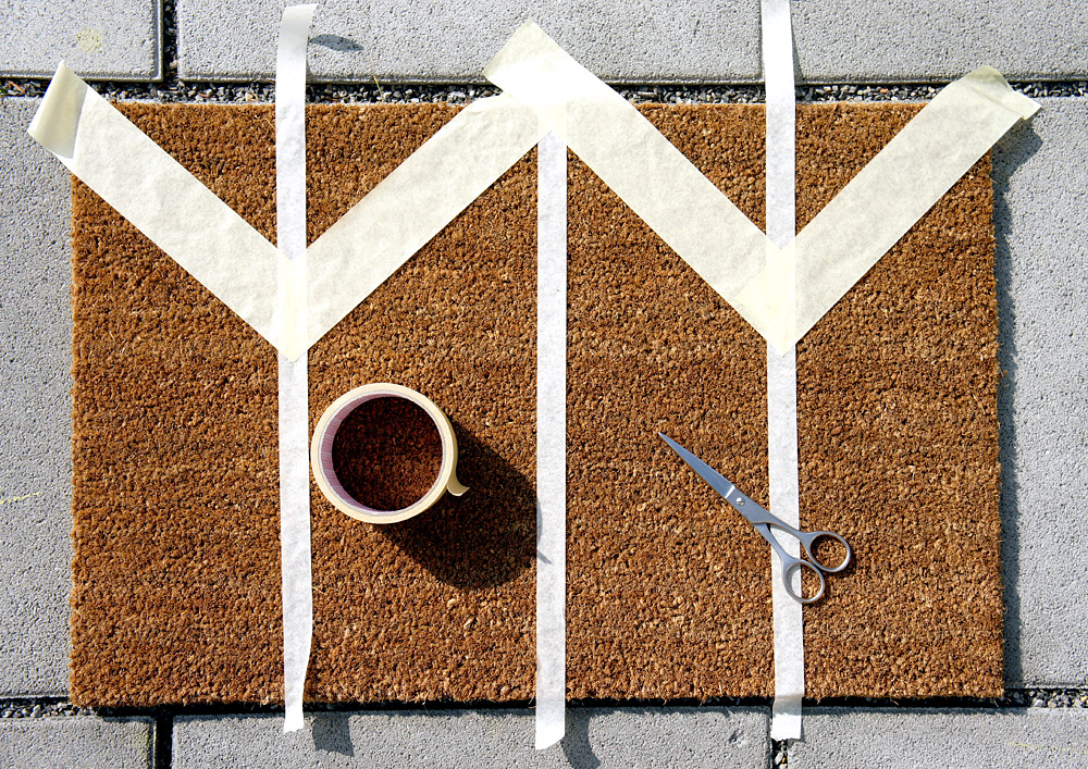 DiY Chevron Türmatte - Schritt 2