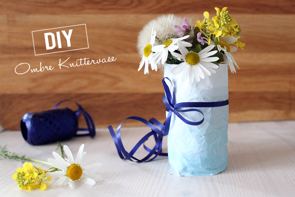 DiY Ombre-Knittervase | orangenmond.at