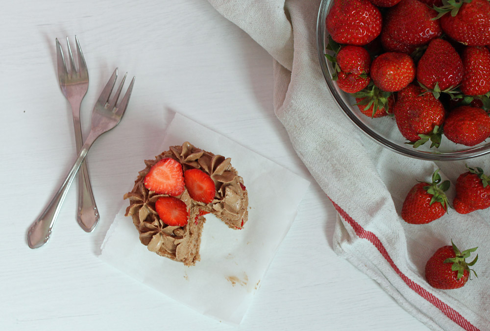 Erdbeertörtchen mit Schokoladecreme | orangenmond.at