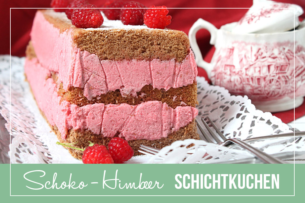 Schoko-Himbeer Schichtkuchen