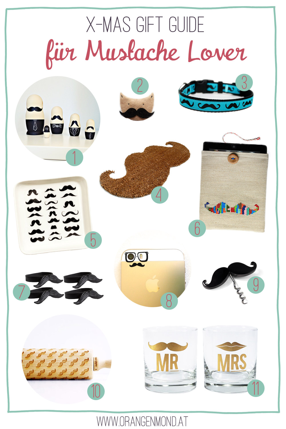 Christmas Gift Guide: Mustache Lover | orangenmond.at