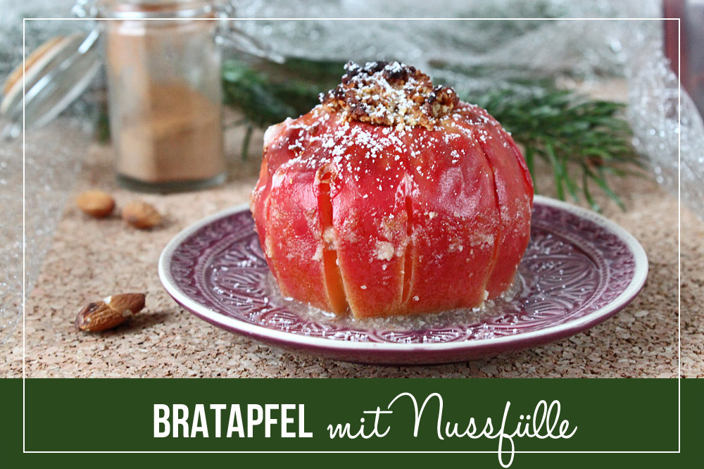 Bratapfel mit Nussfülle / Baked Apple with Nut Stuffing | orangenmond.at