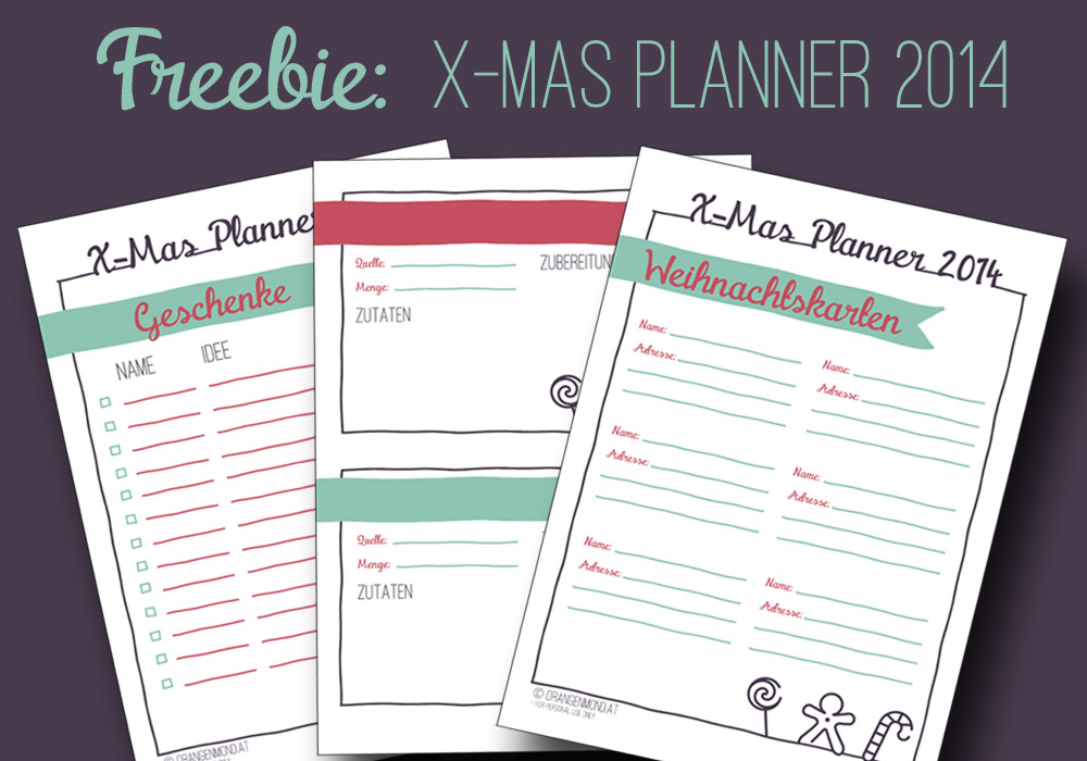 Freebie: X-Mas Planner 2014 Deutsch + English | orangenmond.at