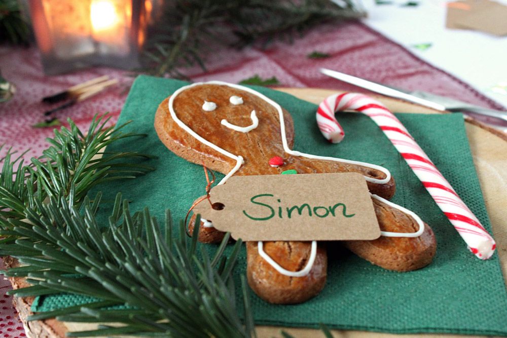 Lebkuchenmännchen Platzkarten / Gingerbread Man Place Cards | orangenmond.at