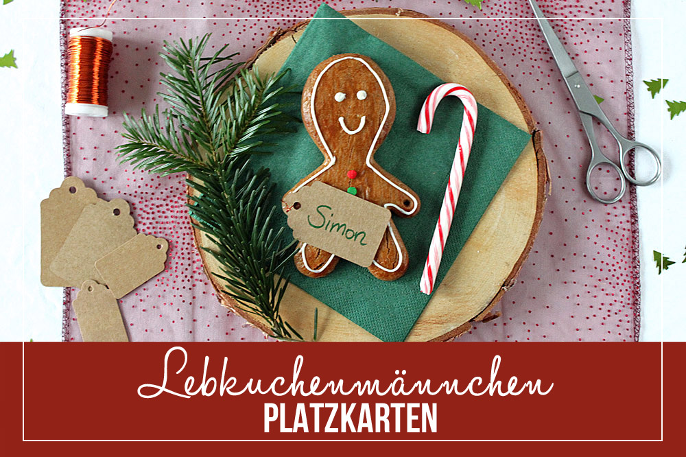 Lebkuchenmännchen Platzkarten / Gingerbread Man Place Cards | orangenmond.at