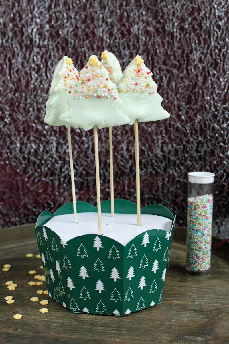 24 Days of Cookies - Day 7: Marshmallow Weihnachtsbäumchen am Stiel