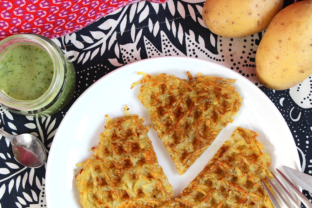 Hash Browns mit Kräutersoße / Heart Shaped Hash Browns | orangenmond.at