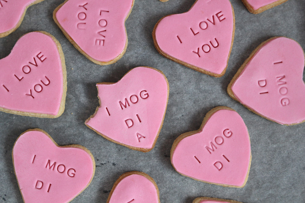 Valentine's Day Cookies with Love Message