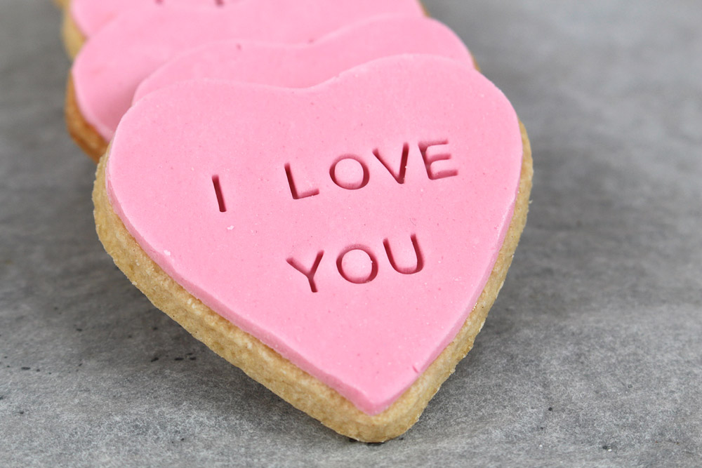 Valentine's Day Cookies with Love Message