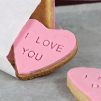 Valentine's Day Cookies with Love Message