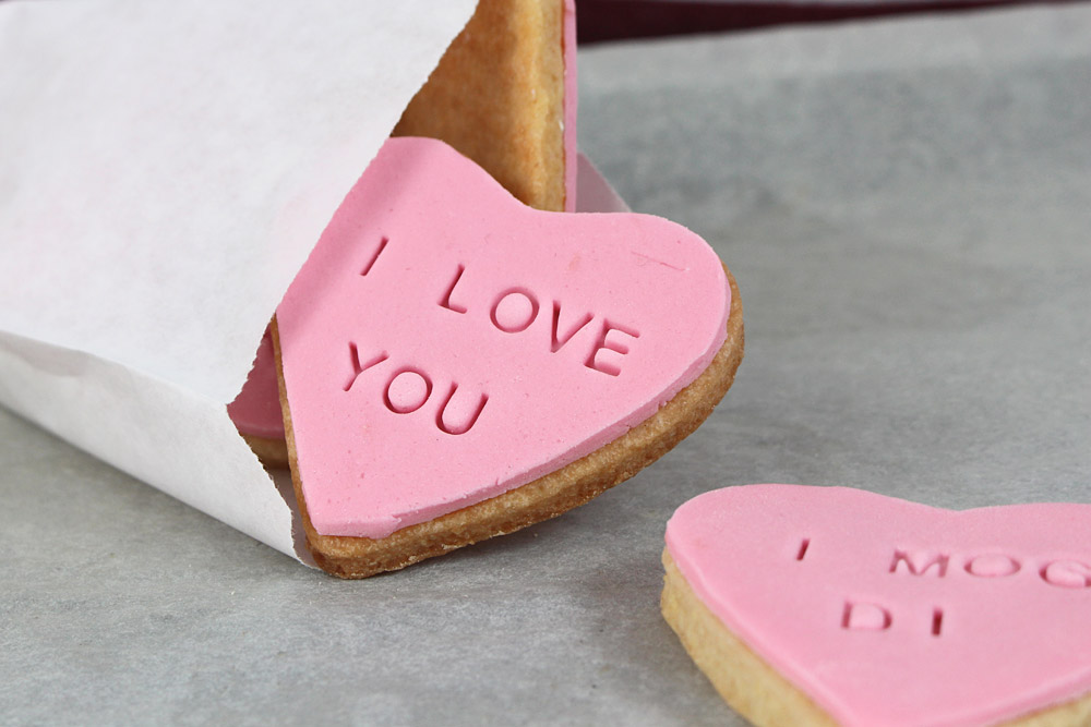 Valentine's Day Cookies with Love Message