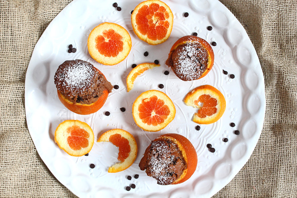 Schokokuechlein aus der Orange *** Orange baked chocolate cake | orangenmond.at