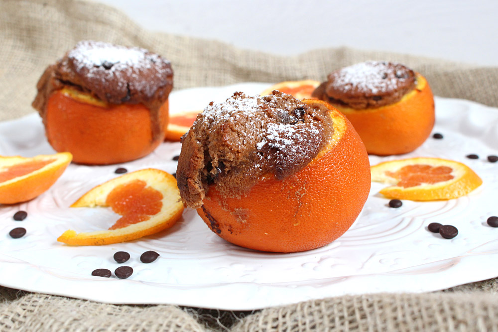 Schokokuechlein aus der Orange *** Orange baked chocolate cake | orangenmond.at