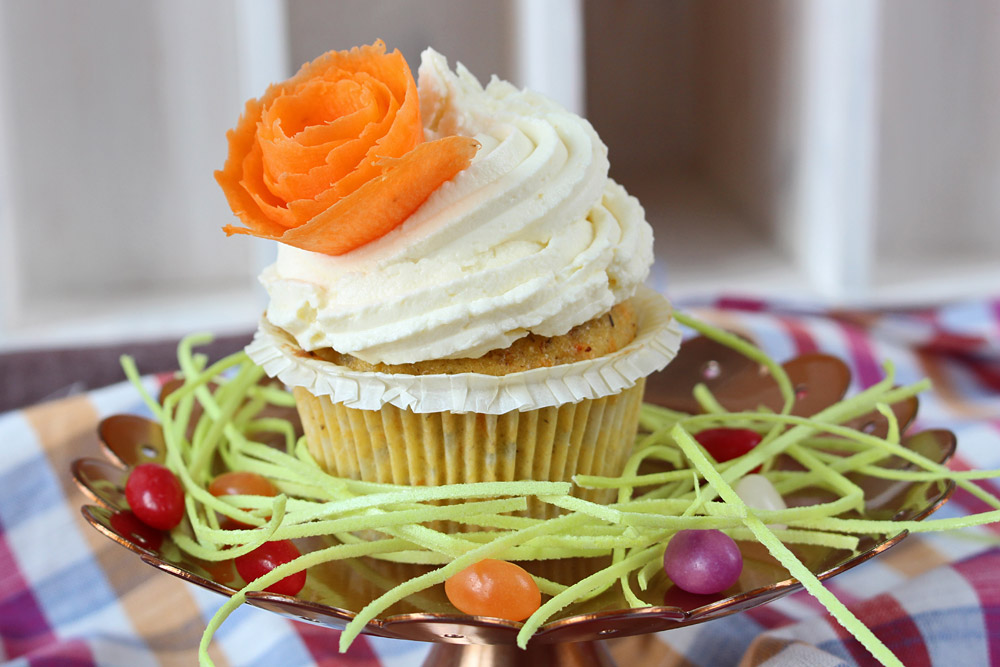 Karotten Cupcakes mit Zitrone-Mascarpone-Topping – Orangenmond