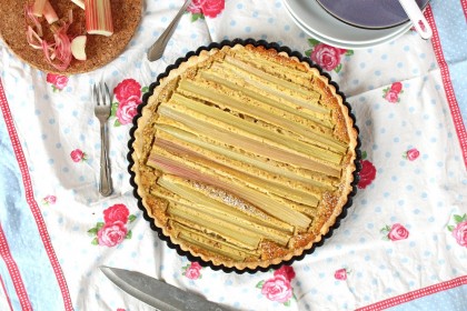 Rhabarber-Mandel Tarte *** Rhubarb Almond Tarte | orangenmond.at