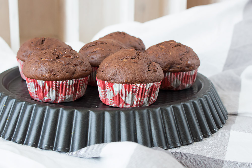 Schoko Zucchini Muffins *** Chocolate Courgette Muffins | orangenmond.at