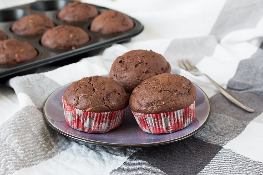 Schoko Zucchini Muffins *** Chocolate Courgette Muffins | orangenmond.at