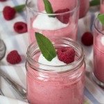 Himbeermousse im Glas