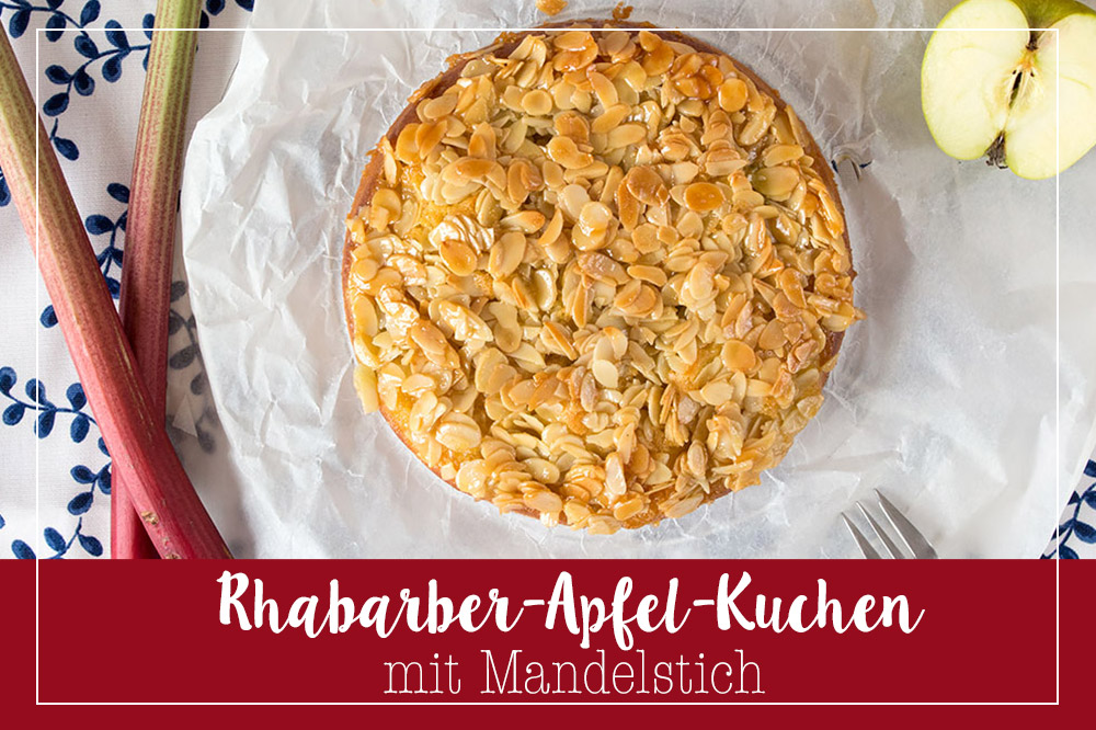 Rhabarber Apfel Kuchen mit Mandelstich | orangenmond.at