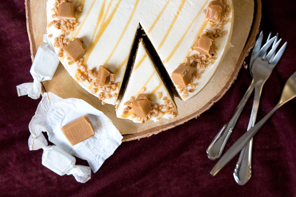 Pumpkin Spice Torte mit Toffeesahne